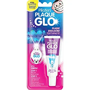 Piksters Plaque Glo - Plaque Disclosing Toothpaste and Torch System (Tropical)