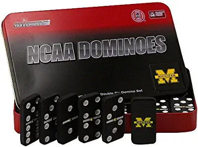 NCAA Michigan Wolverines Domino Set in Metal Gift Tin