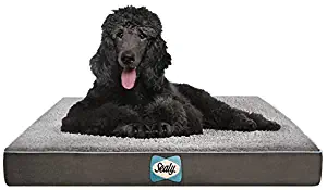 Sealy Supreme Sherpa Dog Bed with Memory Foam, Orthopedic Foam and Cooling Gel