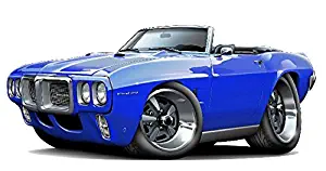 1969 Firebird Wall Decal 2ft Long Vinyl Reusable Movable Fun Stickers for Boys Classic Cartoon Cars Home Decor