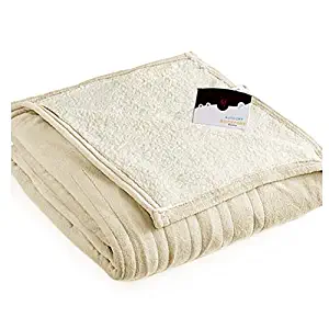 Biddeford 2061-9052140-702 MicroPlush Sherpa Electric Heated Blanket Full Cream
