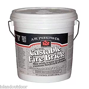 Castable Refractory Clay AW 240 for Rocket Stove, Pizza Oven 12.5lb tub