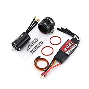 Waterproof 2948 3000KV 3450KV Motor w/Water Cooling Jacket & 50A Brushless ESC Programming Card for RC Boat RC Accessories