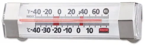 Rubbermaid Commercial Refrigerator/Freezer Monitoring Thermometer, -40?F to 80?F/-30?C to 30?C - Includes one each.