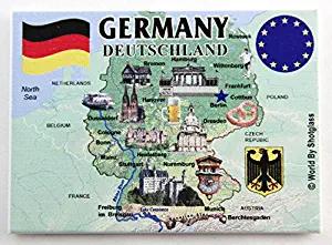 Germany EU Series Souvenir Fridge Magnet 2.5" X 3.5"