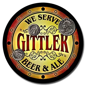 ZuWEE Brand Beer & Ale Coaster Set Personalized with the Gittler Family Name