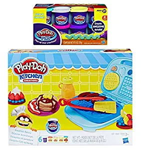 Play Doh Kitchen Creation Breakfast Bakery + Play-Doh Plus Compound Bundle