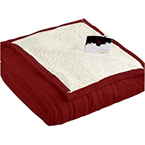 Pure Warmth MicroPlush Sherpa Electric Heated Blanket Full Brick