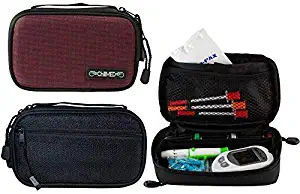 ChillMED to-Go Diabetic Insulin and Medication Cooler Bag for Traveling with and Organizing Diabetic Supplies - The Case Includes 3 oz Cold Pack for Cooling Prescriptions Up to 3 Hours (Red)