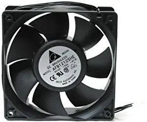 Delta Electronics AFB1212SHE 120x120x38mm Cooling Fan, 151.85 CFM, 58 dBA, 3700 RPM, 1.06 AMP, PWM 4-pin connector