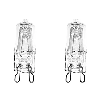 (2)-Bulbs Anyray Compatible Replacement Halogen bulbs for Frigidaire 318946500 Range Oven 25W