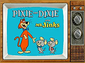 PIXIE DIXIE & MR. JINKS TV Fridge MAGNET 2" x 3" art SATURDAY MORNING CARTOONS Refrigerator nostalgic retro