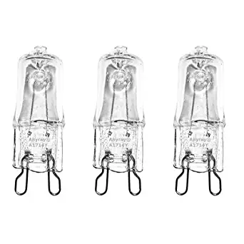 (3)-Bulbs Anyray Compatible Replacement Halogen bulbs for Frigidaire 318946500 Range Oven 25W