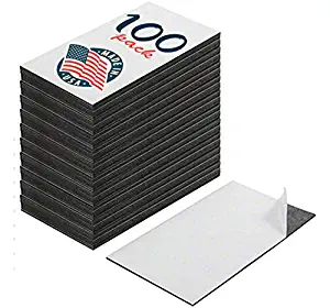 Self Adhesive Business Card Magnets, Peel and Stick, Great Promotional Product, Value Pack of 100