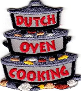 Dutch Oven Cooking" Iron On Patch Food Camping Cooking DIY Craft Cotton