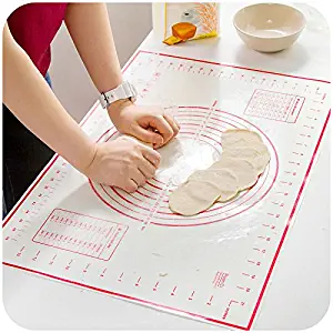 Silicone Mat Pastry Baking Mat, Counter Mat, Dough Rolling Mat,Oven Liner,Fondant/Pie Crust Mat Extra Large 28 x 20" RED