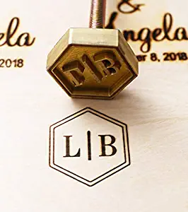 Custom Logo Wood Branding Iron,Durable Leather Branding Iron Stamp,BBQ Heat Stamp Including The Handle (1.5x1.5")