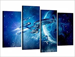 JESC 4 Pieces Star Movie Game Poster Wall Art Picture Home Decoration Living Room Canvas Print Wall Picture Printing On Canvas (with Wood Frame) …