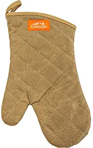 Traeger Grills AP195 Brown Leather Canvas BBQ MITT