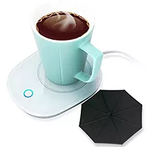 Mug Warmer Coffee Warmer with Automatic Shut Off to Keep Temperature Up to 131℉/ 55℃ with a Silicone Mug Cover Safely Use for Office/Home to Warm Coffee Tea Milk Candle Heating Wax