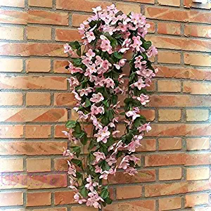 2016 Vine Flowers Artificial Fake Violet Hanging Garland Home Wedding Decor - Flowers Artificial