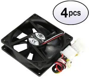 GOWOS (4 Pack 90x90x25mm Cooling Fan Sleeve Bearing DC12V 3/4Pin Combo