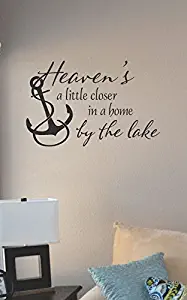 JS Artworks Heaven's a Little Closer in a Home by The Lake Vinyl Wall Art Decal Sticker