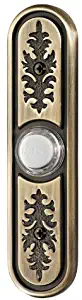 NuTone PB64LAB Wired Lighted Door Chime Push Button, Antique Brass