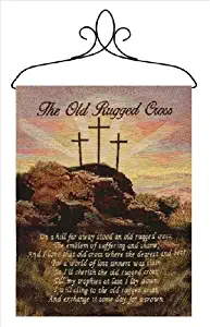 Manual Inspirational Collection Wall Hanging with Frame, Old Rugged Cross, 13 X 18-Inch