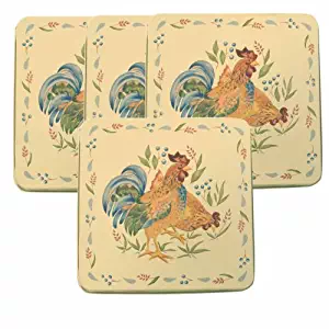 Corelle Coordinates by Reston Lloyd Square Gas Stovetop Burner Covers, Set of 4, Country Morning