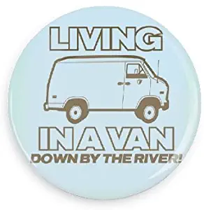 Funny Magnets; Popular Movies: Chris Farley Living In A Van Down By The River 3.0 Inch Refrigerator Magnet