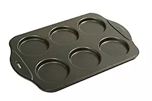 Norpro Puffy Muffin Top Pan Makes 6 Non Stick High Rise Crown 4" Wide .5" Deep