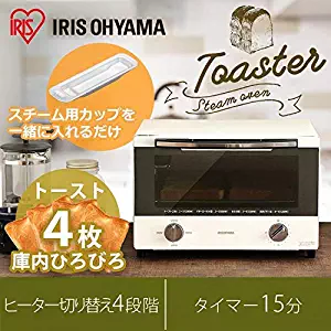 IRIS OHYAMA Steam Toaster Oven (4 Sheets Toast) SOT-012-W (WHITE)【Japan Domestic Genuine Products】 【Ships from Japan】