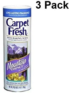 Carpet Fresh, Rug and Room Deodorizer with Baking Soda Mountain Essence Fragrance 14 oz (3 Pack)