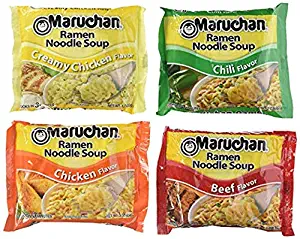 Maruchan Ramen Variety 4 Flavors, Pack of 24 (Premium pack)