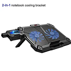 Laptop Cooling Pad Professional External 14" 15.6" with 2 Fans Cooling Fan Base Exhaust (2 in 1 Set)