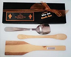 Listing Louisiana roux spoon item 700 Who Dat Chefs Set 14 inch black