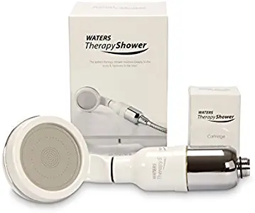 Waters Therapy Shower Single Cartridge Set with Inline Spa Showerhead and 1 Aromatherapy Water Softener Filter Cartridge, Lavender