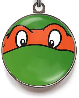 Ninja Turtle Orange Funny Custom Pet Tag Dog Tag Cat Tag Pet Tag