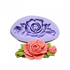 Bakeware & Accessories - F0199 Silicone Rose Flower Cake Mould Soap Chocolate Resin Mould Baking Tool - Silicone Rose Cake Mold Flower Molds Decorating Silicon Fondant Flowers Cakes - For - 1PCs