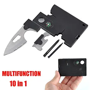 Multitool Survival Kit~Credit Card Size Knife Tool~Survival Pocket Knife~10 in 1 Multitool Emergency Kit~Brand New