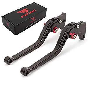 FXCNC Racing Long Adjustable Brake Clutch Levers for Kawasaki KLX150S 09-13/ KLX125 10-16/ KLX250 08-16/ Ninja 250R 08-12/ Ninja 300R Z300 13-19/ Ninja 400 18-19/ Z125 pro 15-19/ Z250SL 16-17