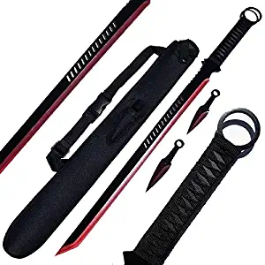 Ace Martial Arts Supply Ninja Sword Machete Throwing Knife Tactical Katana Tanto Blade, 27-Inch …