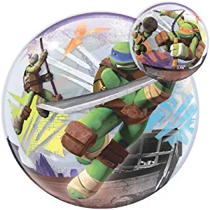 LoonBallon 22 Inch Teenage Mutant Ninja Turtles Bubble Balloon, Bubble, 5 Pieces