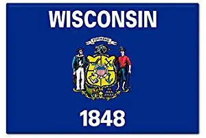 Wisconsin State Flag Fridge Magnet