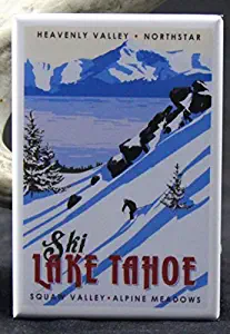 Ski Lake Tahoe Refrigerator Magnet.