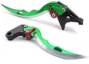 Niree Blade Brake Clutch Levers for Kawasaki NINJA 300R 2013-2016 NINJA 250R 2008-2012 Green