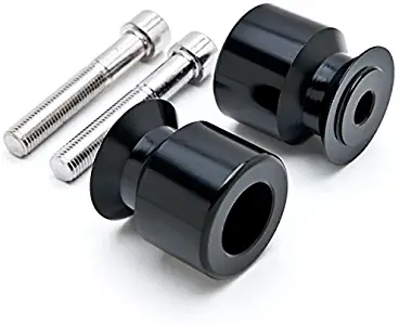 Krator Black Swingarm Spools Sliders Motorcycle Bobbins For Kawasaki Ninja 650R 2006-2011