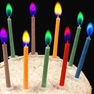 Kemladio Birthday Cake Candles Happy Birthday Candles Colorful Candles Holders Included (12, Medium)