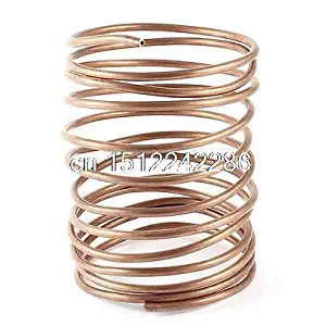 Screw 3.2M 10.5Ft Long 3mm Dia Copper Tone Refrigeration Coiled Tubing Coil